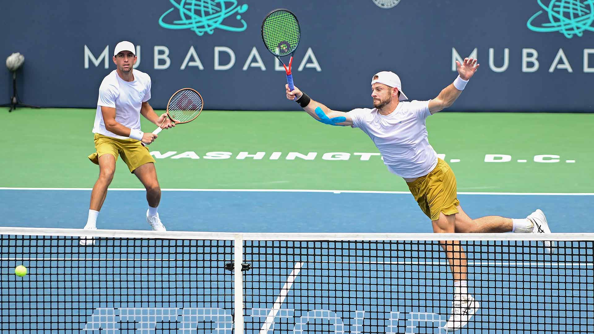 Nate Lammons takes charge at net as he and partner Jackson Withrow power to the ATP 500 title in Washington, D.C.